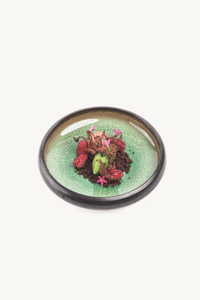 Gurke, Schokolade und Himbeere