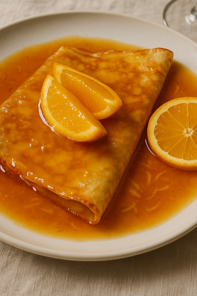 Die Süsse der Crêpe Suzette wird mit der würzigen Zigarre A.J. Fernandez Bellas Artes Maduro in Schach gehalten.